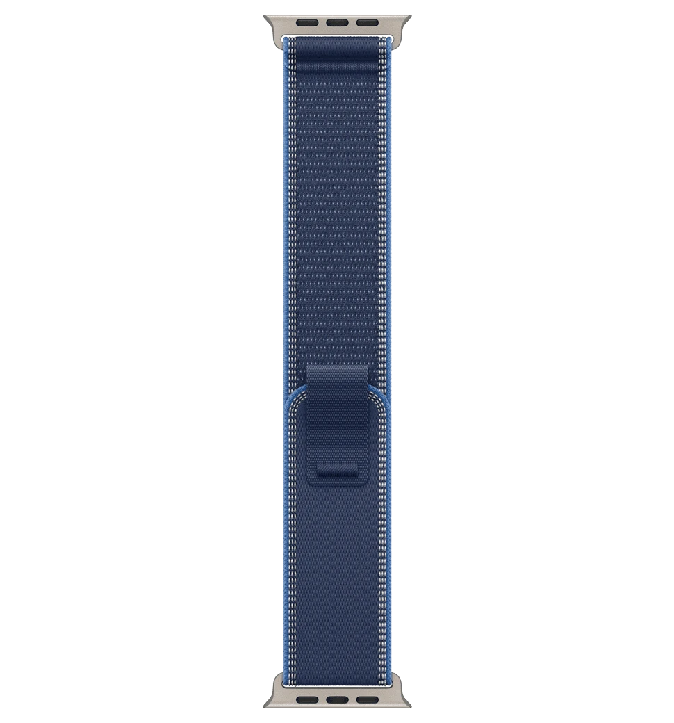 Apple Watch Ultra 3 GPS + Cellular 49mm Natural Titanium Case with Blue/Bright Blue Trail Loop - M/L (MEWU4)